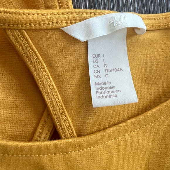 H&M Golden Yellow Knit Dress | Size Large - Picture 2 of 6